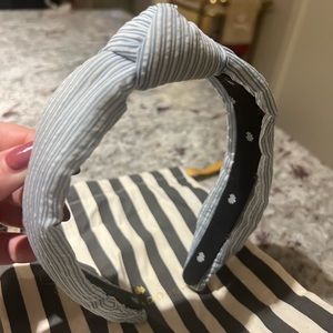 Lele skinny blue and white striped headband - never worn